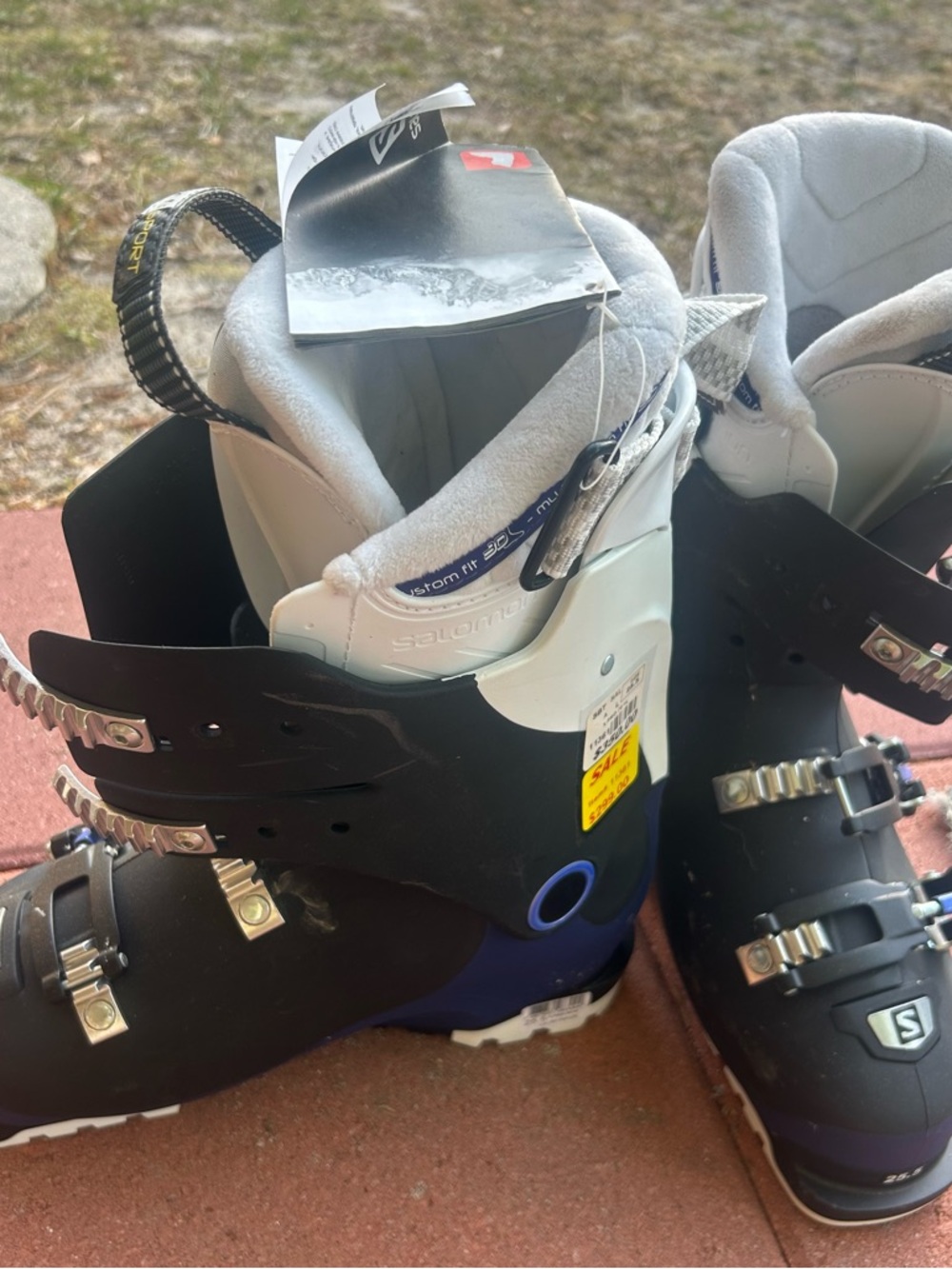 Salomon Black, White & Blue Alpine Ski Boots